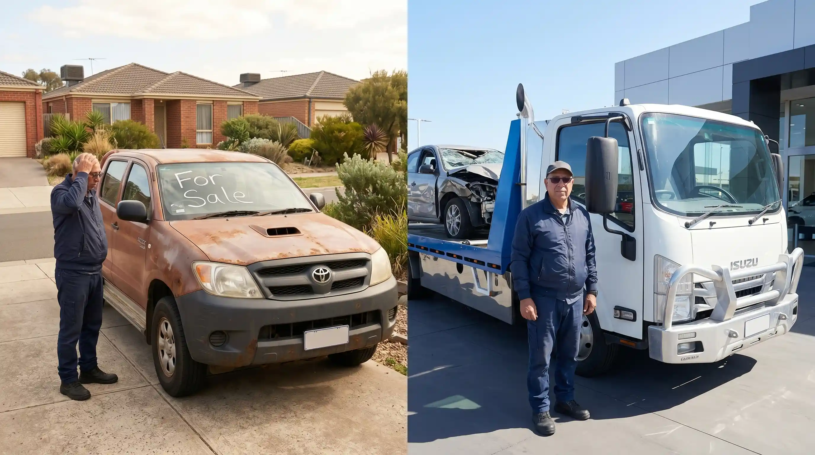 A comparison graphic helping Melbourne West residents decide to sell car privately vs trade in.